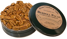 PETITE NUTS ABOUT PECANS' .65 LBS PECAN HALVES IN A JUST PECANS TIN